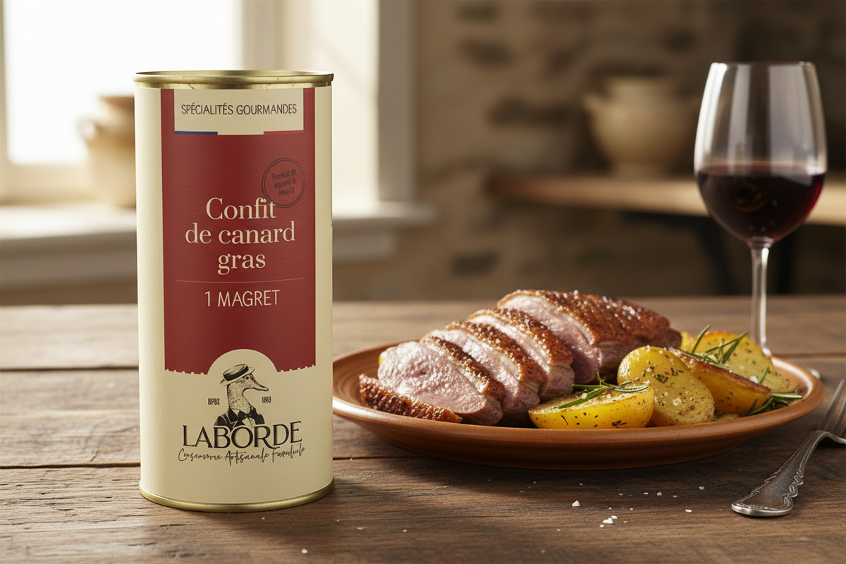 Entenbrust Confit – Laborde-Dose als Hero
