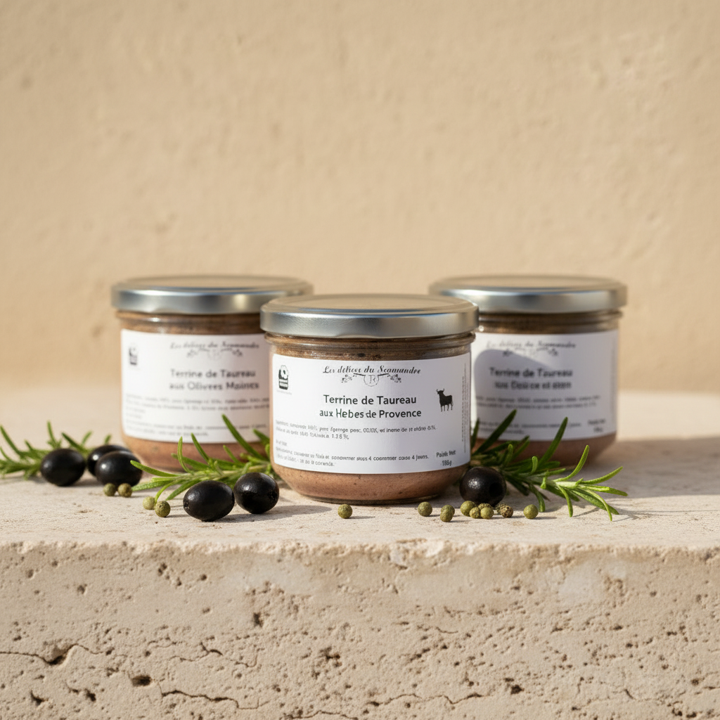 Trio de Taureau – drei Stierfleisch-Terrinen von Les Délices du Scamandre, Genusspaket 3 × 180 g